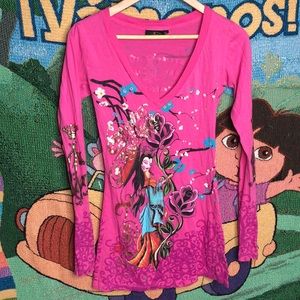 Christian Audigier Long Sleeve All Over Print